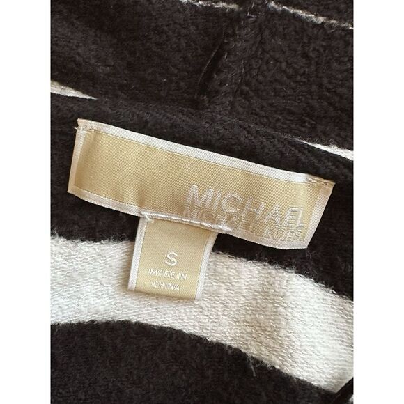 Michael Kors Womens long sleeve hood cardigan black white Small viscose stretch‎ - Picture 12 of 14